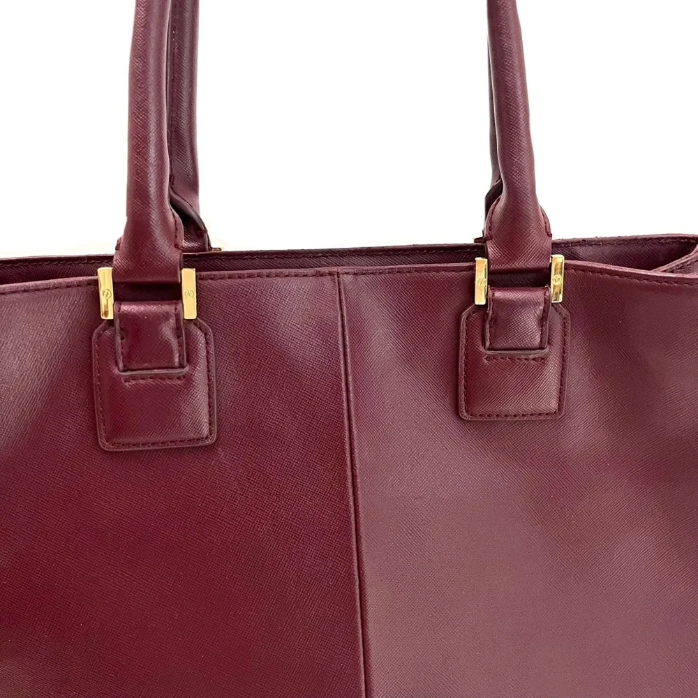 Tory Burch | Wine Burgundy | Saffiano Leather | Large Bag Tote